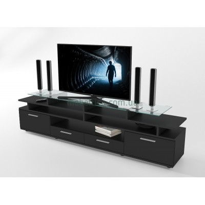 Тумба под телевизор ТВ Comfy Home Cinema черный фабрика Тиса