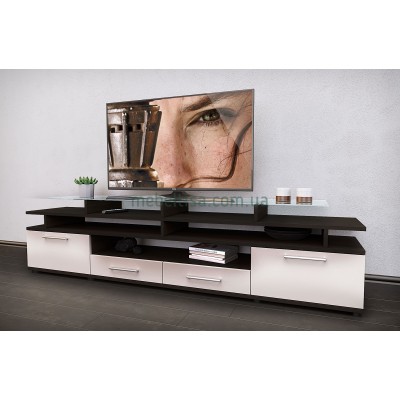 Тумба под телевизор ТВ Comfy Home Cinema венге+белый фабрика Тиса