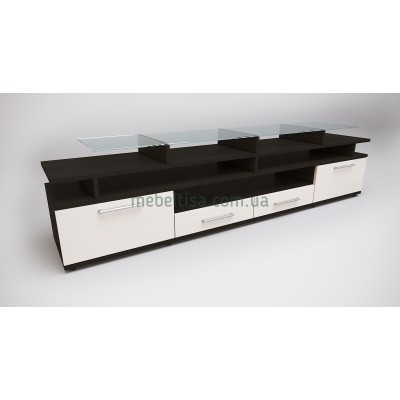 Тумба под телевизор ТВ Comfy Home Cinema венге+белый фабрика Тиса