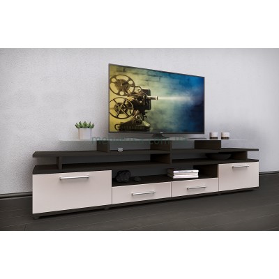 Тумба под телевизор ТВ Comfy Home Cinema венге+белый фабрика Тиса