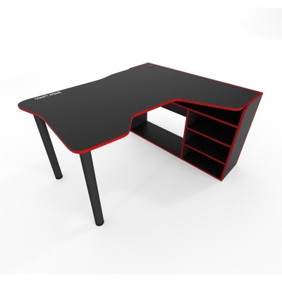 Геймерский игровой стол Kano черный+красный фабрика Rasin