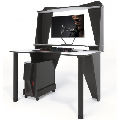 Геймерский игровой стол ZEUS IVAR-2 черный+белый фабрика Rasin Геймерский игровой стол ZEUS IVAR-2 черный+белый фабрика Rasin