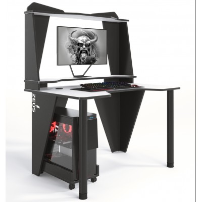 Геймерский игровой стол ZEUS IVAR-2 черный+белый фабрика Rasin Геймерский игровой стол ZEUS IVAR-2 черный+белый фабрика Rasin