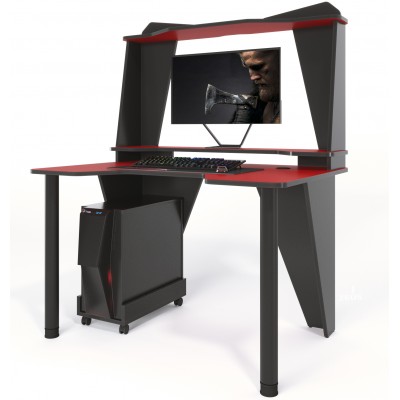 Геймерский игровой стол ZEUS IVAR-2 красный+черный фабрика Rasin Геймерский игровой стол ZEUS IVAR-2 красный+черный фабрика Rasin