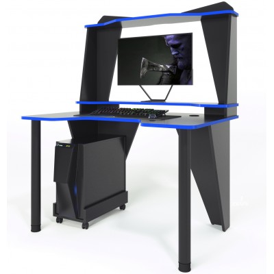 Геймерский игровой стол ZEUS IVAR-2 черный+синий фабрика Rasin Геймерский игровой стол ZEUS IVAR-2 черный+синий фабрика Rasin