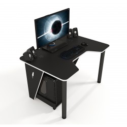 Геймерский игровой стол ZEUS IVAR черный+белый