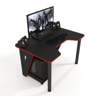 Геймерский игровой стол ZEUS IVAR черный+красный