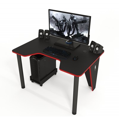 Геймерский игровой стол ZEUS IVAR черный+красный фабрика Rasin