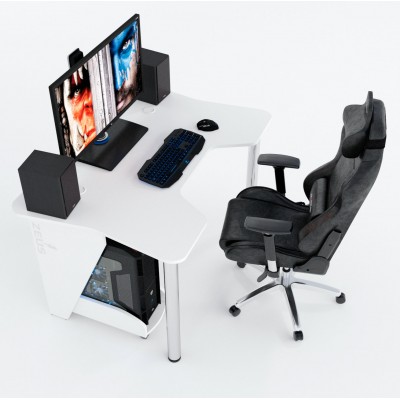 Геймерский игровой стол ZEUS IGROK-3 белый фабрика Rasin