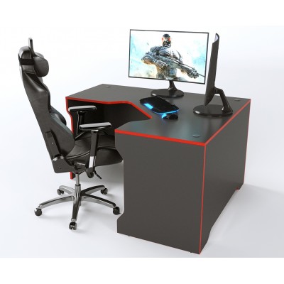 Геймерский игровой стол ZEUS TRON-2 черный+красный фабрика Rasin Геймерский игровой стол ZEUS TRON-2 черный+красный фабрика Rasin