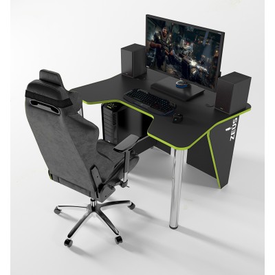 Геймерский игровой стол ZEUS IGROK-3 черный+зеленый фабрика Rasin Геймерский игровой стол ZEUS IGROK-3 черный+зеленый фабрика Rasin