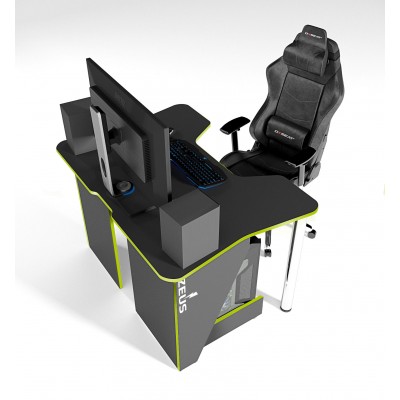 Геймерский игровой стол ZEUS IGROK-3 черный+зеленый фабрика Rasin Геймерский игровой стол ZEUS IGROK-3 черный+зеленый фабрика Rasin