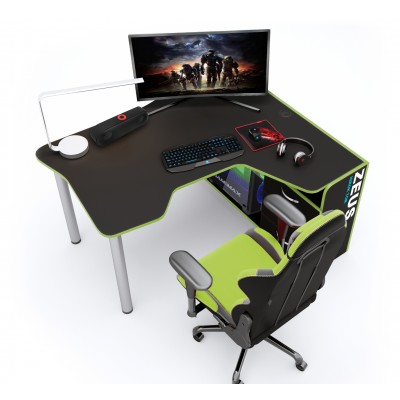 Геймерский игровой стол ZEUS IGROK-TOR черный+зеленый фабрика Rasin Геймерский игровой стол ZEUS IGROK-TOR черный+зеленый фабрика Rasin