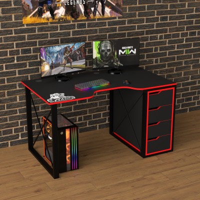 Геймерский игровой стол Rasin LOFT-16 красный фабрика Rasin