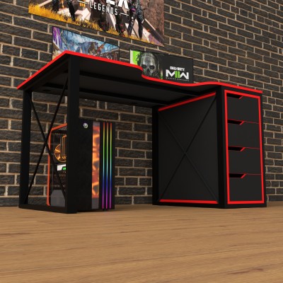 Геймерский игровой стол Rasin LOFT-16 красный фабрика Rasin Геймерский игровой стол Rasin LOFT-16 красный фабрика Rasin