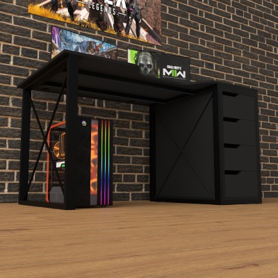 Геймерский игровой стол Rasin LOFT-16 черный фабрика Rasin Геймерский игровой стол Rasin LOFT-16 черный фабрика Rasin