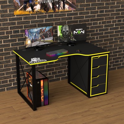 Геймерский игровой стол Rasin LOFT-16 желтый фабрика Rasin