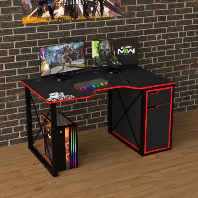 Геймерский игровой стол Rasin LOFT-17 красный фабрика Rasin