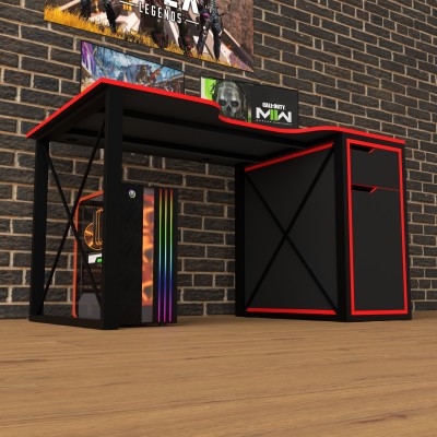 Геймерский игровой стол Rasin LOFT-17 красный фабрика Rasin