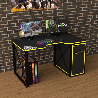 Геймерский игровой стол Rasin LOFT-17 желтый фабрика Rasin