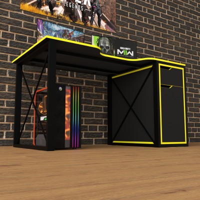 Геймерский игровой стол Rasin LOFT-17 желтый фабрика Rasin
