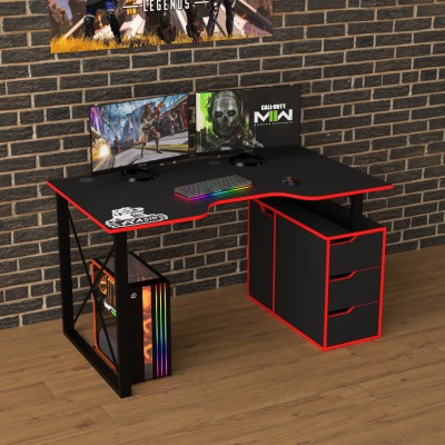 Геймерский игровой стол Rasin LOFT-18 красный фабрика Rasin