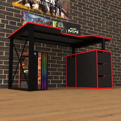 Геймерский игровой стол Rasin LOFT-18 красный фабрика Rasin