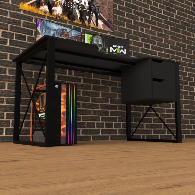 Геймерский игровой стол Rasin LOFT-19 черный фабрика Rasin