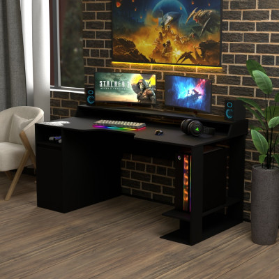 Геймерский игровой стол Rasin RS-28 черный фабрика Rasin