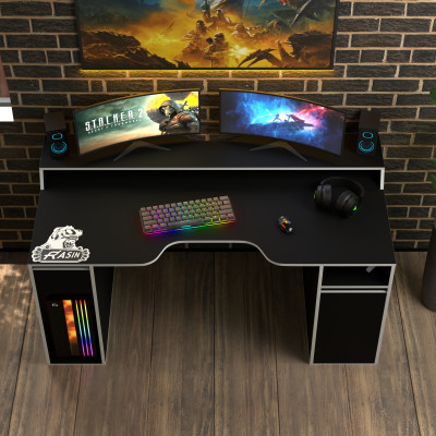 Геймерский игровой стол Rasin RS-27 черный+белый фабрика Rasin