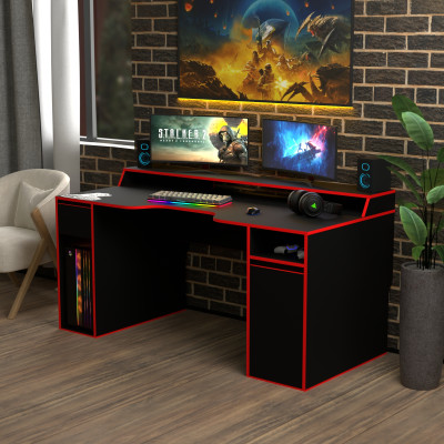 Геймерский игровой стол Rasin RS-27 черный+красный фабрика Rasin Геймерский игровой стол Rasin RS-27 черный+красный фабрика Rasin