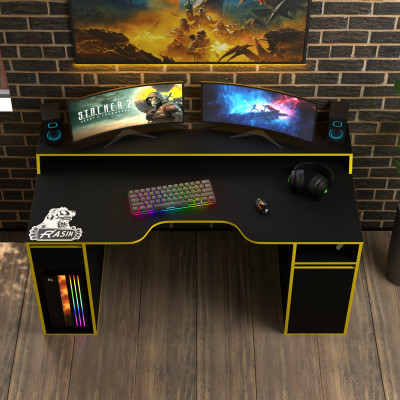 Геймерский игровой стол Rasin RS-27 черный+желтый фабрика Rasin Геймерский игровой стол Rasin RS-27 черный+желтый фабрика Rasin