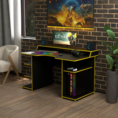Геймерский игровой стол Rasin RS-29 черный+желтый фабрика Rasin Геймерский игровой стол Rasin RS-29 черный+желтый фабрика Rasin