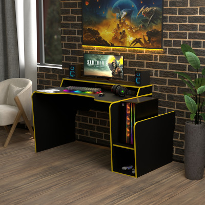 Геймерский игровой стол Rasin RS-30 черный+желтый фабрика Rasin Геймерский игровой стол Rasin RS-30 черный+желтый фабрика Rasin