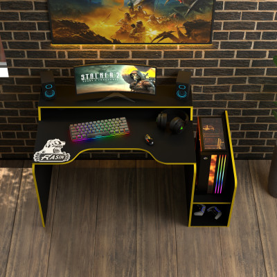Геймерский игровой стол Rasin RS-30 черный+желтый фабрика Rasin Геймерский игровой стол Rasin RS-30 черный+желтый фабрика Rasin