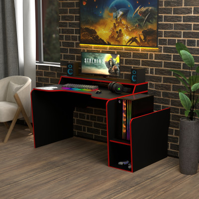 Геймерский игровой стол Rasin RS-30 черный+красный фабрика Rasin Геймерский игровой стол Rasin RS-30 черный+красный фабрика Rasin