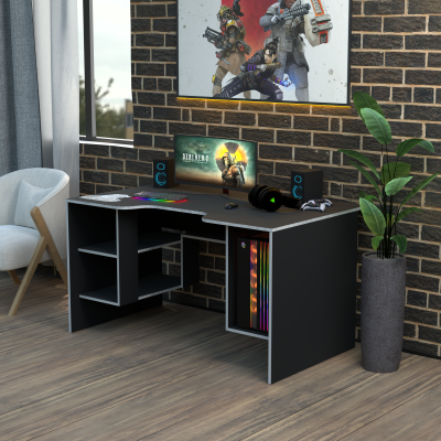Геймерский игровой стол Rasin RS-32 черный+белый фабрика Rasin