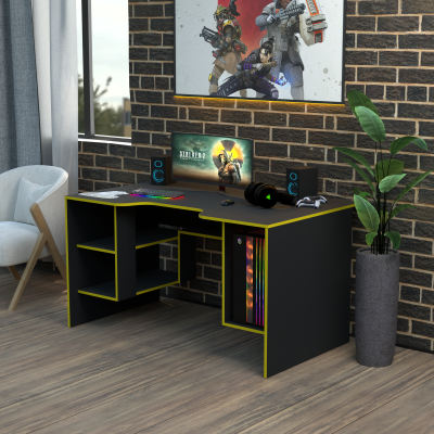 Геймерский игровой стол Rasin RS-32 черный+желтый фабрика Rasin Геймерский игровой стол Rasin RS-32 черный+желтый фабрика Rasin